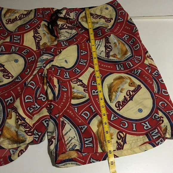 Columbia Men's Swim Trunks Board Shorts Size 40 Red Drum Ale Fish Responsibly - Picture 8 of 10